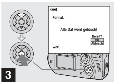 SONY CYBER-SHOT DSC-P52 - So brechen Sie den Formatiervorgang ab - 1