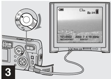 SONY CYBER-SHOT DSC-P52 - Anzeigen von Bildern auf einem Fernsehbildschirm - 3
