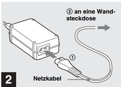 SONY CYBER-SHOT DSC-P52 - Verwenden einer externen Stromquelle - 2