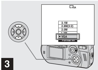 SONY CYBER-SHOT DSC-P52 - Réglage de la taille d'image - 3