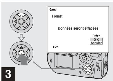 SONY CYBER-SHOT DSC-P52 - Pour annuler le formatage - 1