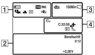 SONY CYBER-SHOT DSC-WX1 - Liste der auf dem Monitor angezeigten Symbole - 2