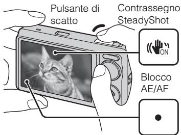 SONY CYBER-SHOT DSC-WX1 - Tenere ferma la fotocamera come illustrato. - 2