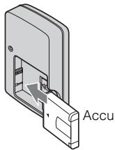 SONY CYBER-SHOT DSC-WX1 - Plaats de accu in de acculader. - 1