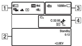 SONY CYBER-SHOT DSC-WX1 - List of icons displayed on the screen - 2