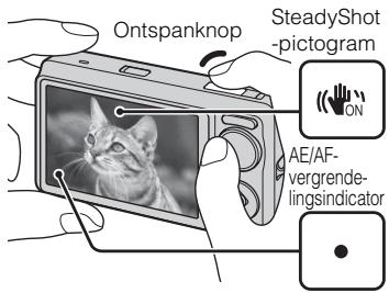 SONY CYBER-SHOT DSC-WX1 - Druk de ontspanknop tot halverwege in om scherp te stellen. - 1
