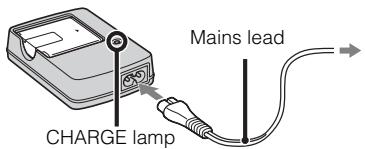SONY CYBER-SHOT DSC-WX1 - Connect the battery charger to the wall socket. - 1