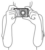 SONY CYBER-SHOT DSC-WX1 - Tenere ferma la fotocamera come illustrato. - 1