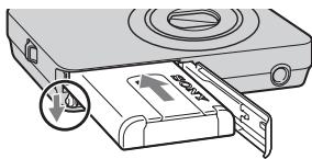 SONY CYBER-SHOT DSC-WX1 - Inserting the battery pack/a "Memory Stick Duo" media (sold separately) - 3