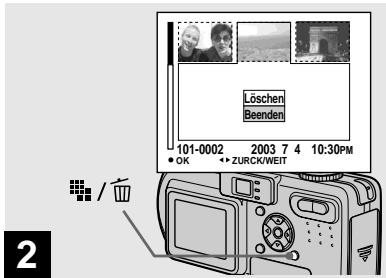 SONY DSC-P10 - So brechen Sie den Löschvorgang ab - 2