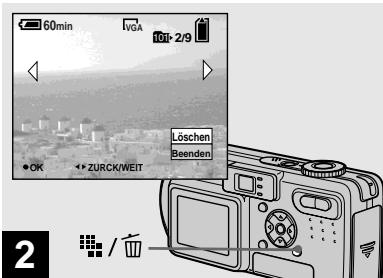 SONY DSC-P10 - Löschen von Bildern - 2
