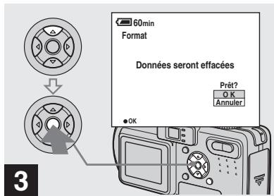 SONY DSC-P10 - Pour abandonner le formatage - 1