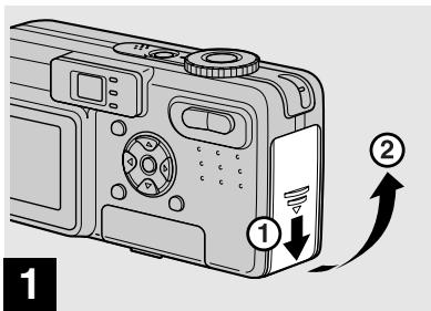 SONY DSC-P10 - Insertion et retrait d'un « Memory Stick - 1