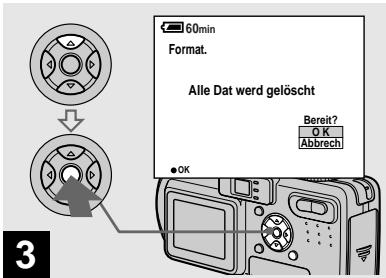 SONY DSC-P10 - So brechen Sie den Formatiervorgang ab - 1