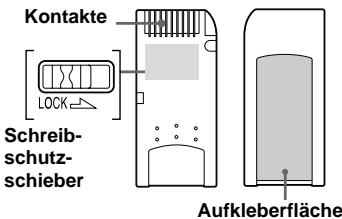 SONY DSC-P10 - Hinweise zum Gebrauch des mitgelieferten „Memory Stick“ - 1