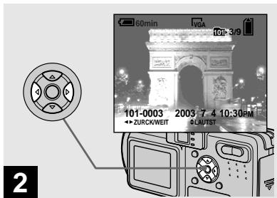 SONY DSC-P10 - Wiedergabe einer Index-Anzeige (Neun- oder Drei-Bild-Anzeige) - 1