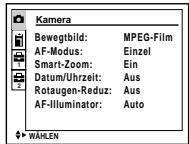 SONY DSC-P10 - Ändern der Posten auf dem Bildschirm SET UP - 1