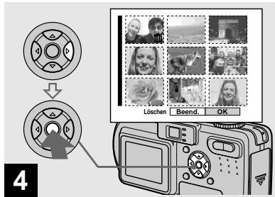 SONY DSC-P10 - Löschen von Bildern im Indexmodus (Drei-Bild-Anzeige) - 1