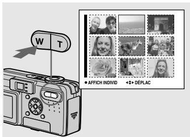 SONY DSC-P10 - Visualisation d'un écran planche index (neuf images ou trois images) - 2