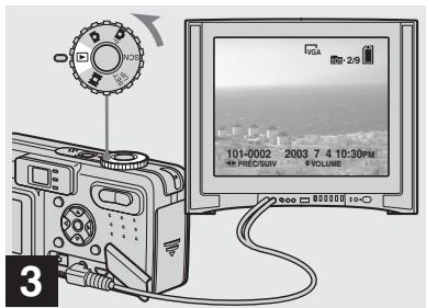 SONY DSC-P10 - Visualisation des images sur un téléviseur - 3