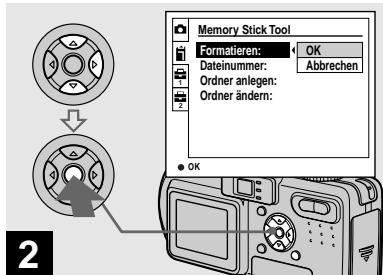 SONY DSC-P10 - So brechen Sie den Löschvorgang ab - 2