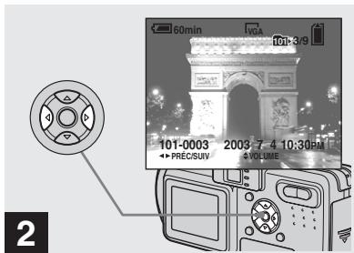 SONY DSC-P10 - Visualisation d'un écran planche index (neuf images ou trois images) - 1