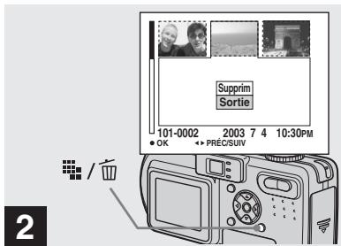 SONY DSC-P10 - Pour abandonner l'effacement - 2
