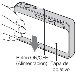 SONY CYBER-SHOT DSC-T110 - Baje la tapa del objetivo. - 1