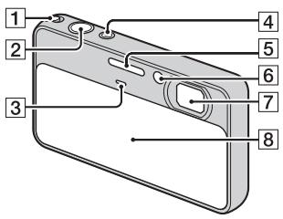 SONY CYBER-SHOT DSC-T110 - Identificacao das partes - 1