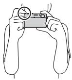 SONY CYBER-SHOT DSC-T110 - Tenere ferma la fotocamera come illustrato. - 1