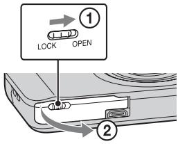 SONY CYBER-SHOT DSC-WX10 - Een geheugenkaart (los verkrijgbaar)plaatsen - 1