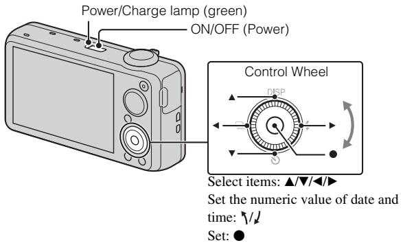 SONY CYBER-SHOT DSC-WX10 - Setting the clock - 1