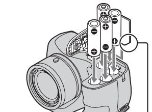 SONY CYBER-SHOT DSC-H300 - Insertion des piles/d'une carte mémoire (vendue séparément) - 2