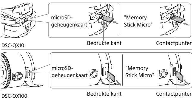 SONY QX100 - Een geheugenkaart plaatsen - 1