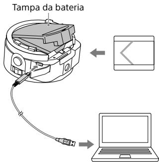 SONY QX100 - Carregar a bateria - 1