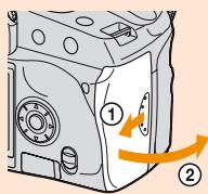 SONY ALPHA DSLR-A100 - Insert a recording medium - 1