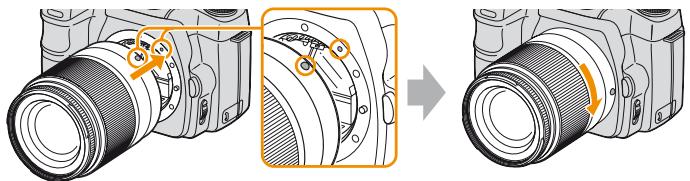 SONY ALPHA DSLR-A100 - Attach the lens. - 1