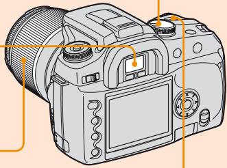 SONY ALPHA DSLR-A100 - When using a zoom lens, turn the zoom ring, then decide on your shot. - 1