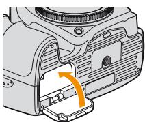 SONY ALPHA DSLR-A100 - Insert the charged battery pack. - 3