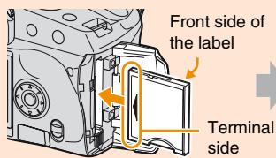 SONY ALPHA DSLR-A100 - Insert a recording medium - 3