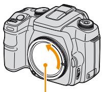 SONY ALPHA DSLR-A100 - Remove the body cap from the camera and the rear cap from the lens. - 1