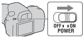 SONY ALPHA 350 - Impostare l'interruttore POWER su ON per accendere la fotocamera. - 1