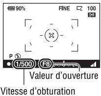 SONY ALPHA 350 - Enforcez le déclencher à mi-course pour effectuer la mise au point. - 1