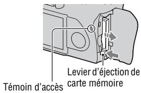 SONY ALPHA 350 - Pour-retirer la carte mémoire - 1