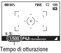 SONY ALPHA 350 - Selezionare il tempo di otturazione con la manopola di controllo. - 2