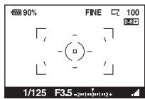 SONY ALPHA 350 - Per commutare la visualizzazione delle informazioni di registrazione - 2