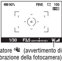 SONY ALPHA 350 - Indicatore di avventamento di vibrazione della fotocamera - 1