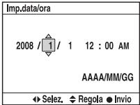 SONY ALPHA 350 - Selezionare ciascuna voce con / e impostare il valore numerico con / . - 2
