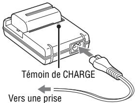 SONY A65 - Branchez le chargeur de batterie dans la prise murale. - 2