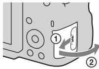 SONY A65 - Inserimento della batteria/scheda di memoria (in vendita separatamente) - 4